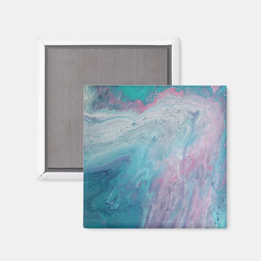 Cotton Snoep Dreams Fluid Art Magnet (Voorkant / Achterkant)