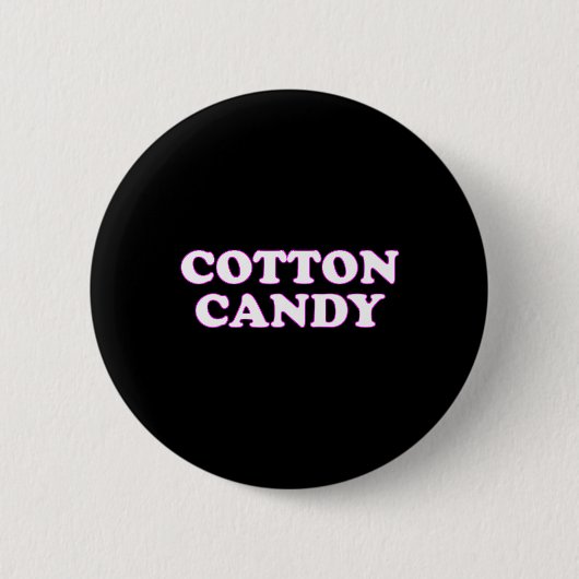 Cotton Snoep Halloween Kostuum Doe alsof ik Cotton Ronde Button 5,7 Cm (Voorkant)