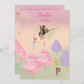 Cotton Snoep Monkey Jump verjaardag Kaart (Voorkant / Achterkant)