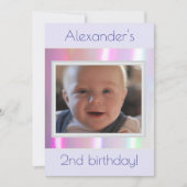 Cotton Snoep Neon Design Afbeelding Invitation Kaart (Voorkant)