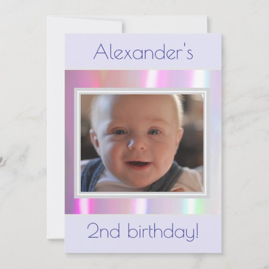 Cotton Snoep Neon Design Afbeelding Invitation Kaart (Voorkant)