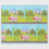 Cotton Snoep Street Food Cadeaupapier (Vlak)