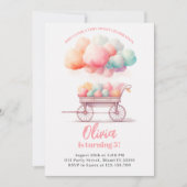 Cotton Snoep Sweets Verjaardagsfeestuitnodiging Kaart (Voorkant)