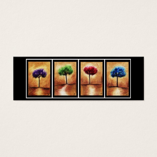 Cotton Snoep Trees Bladwijzer Mini Visitekaartjes (Voorkant)