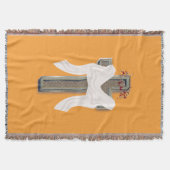 Cotton Throw Blanket Oranje Achtergrond Deken (Voorkant)