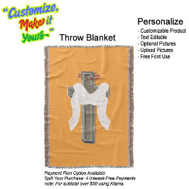 Cotton Throw Blanket Oranje Achtergrond Deken