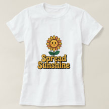 Cotton White Spread Sunshine T-shirt