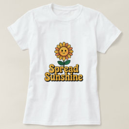 Cotton White Spread Sunshine T-shirt