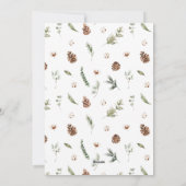 Cotton Winter Greenery Wreath Merry KerstHoli Feestdagenkaart (Achterkant)