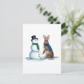 Cottontail - kerstkaart (Staand voorkant)