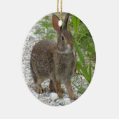 Cottontail Rabbit Keramisch Ornament (Rechts)