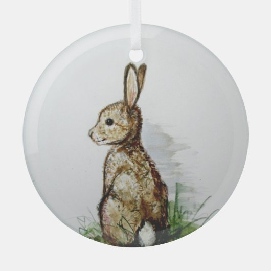 Cottontail van Hevener Glas Ornament (Voorkant)