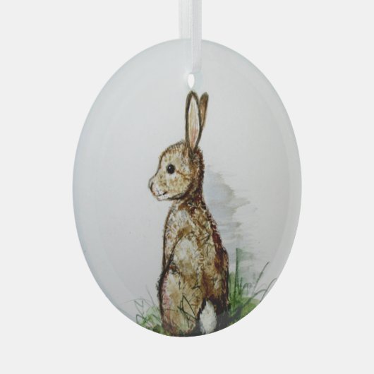 Cottontail van Hevener Glas Ornament (Voorkant Rechts)