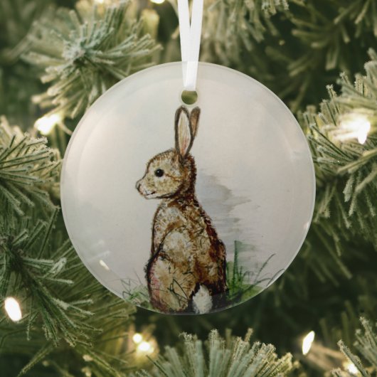 Cottontail van Hevener Glas Ornament (Insitu)
