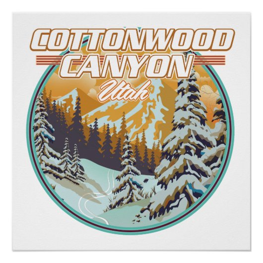Cottonwood Canyon Utah-logo Perfect Poster (Voorkant)