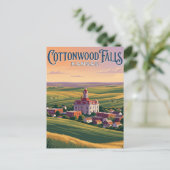Cottonwood Falls Kansas Briefkaart (Staand voorkant)