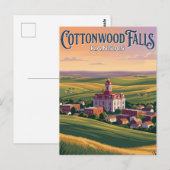 Cottonwood Falls Kansas Briefkaart (Voorkant / Achterkant)