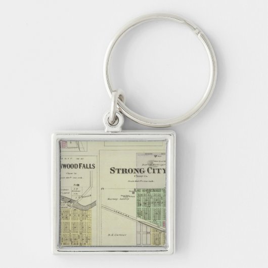 Cottonwood Herfsten, Strong City, Safford, Kansas Sleutelhanger (Voorkant)