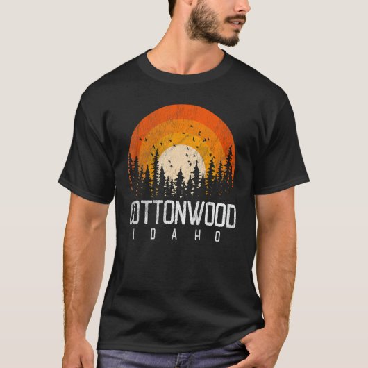 Cottonwood Idaho ID Retro  70s 80s 90s T-shirt (Voorkant)