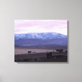 Cottonwood Mountain Sunset Canvas Afdruk (Voorkant)