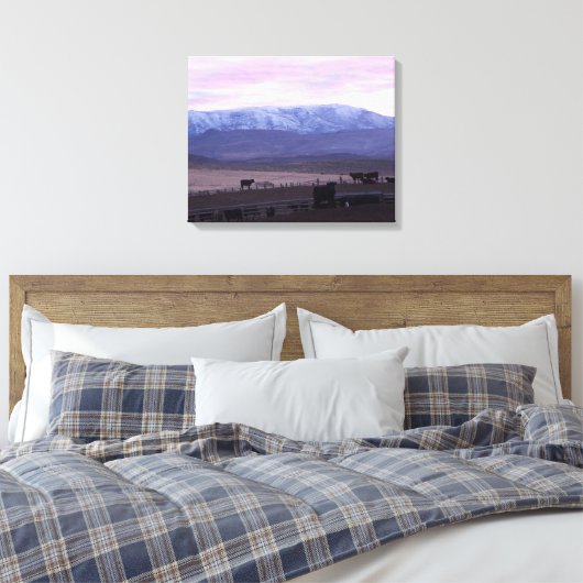 Cottonwood Mountain Sunset Canvas Afdruk (Insitu (Slaapkamer))