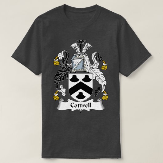 Cottrell Coat of Arms Family Crest T-shirt (Design voorkant)