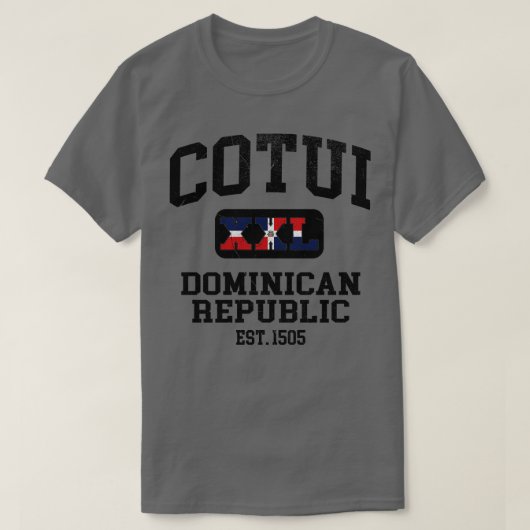 Cotui Dominicaanse Republiek XXL Atletisch ontwerp T-shirt (Design voorkant)