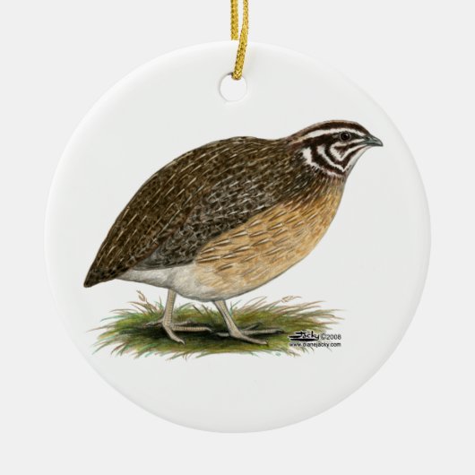 Coturnix farao kwartel keramisch ornament (Voorkant)
