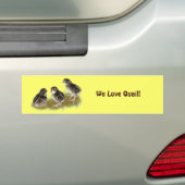 Coturnix Kwartel Kuikens Bumpersticker (Op auto)
