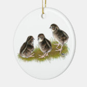 Coturnix Kwartel Kuikens Keramisch Ornament (Links)