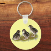 Coturnix Kwartel Kuikens Sleutelhanger (Voorkant)