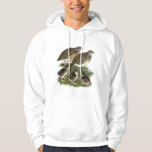 Coturnix Kwartelfamilie Hoodie (Voorkant)
