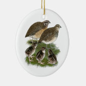Coturnix Kwartelfamilie Keramisch Ornament (Rechts)
