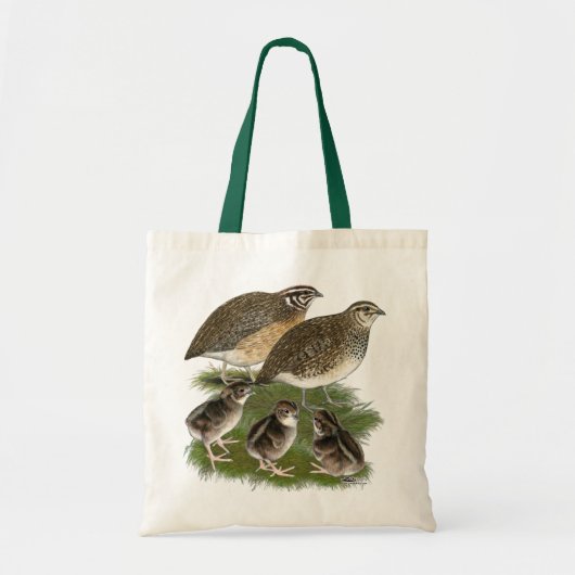 Coturnix Kwartelfamilie Tote Bag (Voorkant)