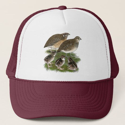 Coturnix Kwartelfamilie Trucker Pet (Voorkant)