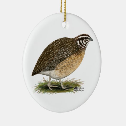 Coturnix Pharaoh Quail Keramisch Ornament (Rechts)