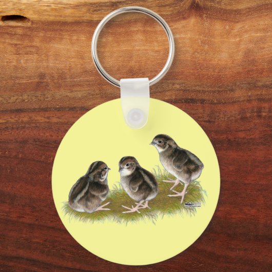Coturnix Quail Chicken Sleutelhanger (Voorkant)