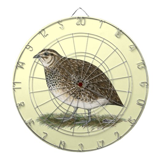 Coturnix Quail Hen Dartbord (Voorkant)