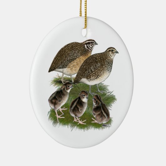 Coturnix Quail Keramisch Ornament (Rechts)