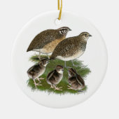 Coturnix Quail Keramisch Ornament (Voorkant)