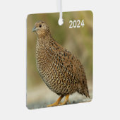 Coturnix Quail Metalen Ornament (Voorkant Rechts)