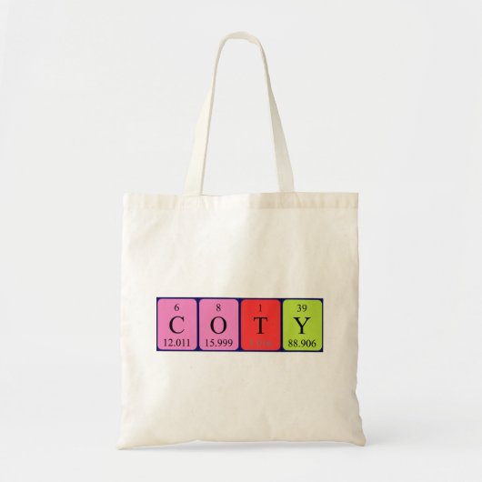 Coty Periodieke Naam canvas tas (Voorkant)