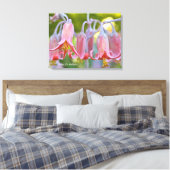 Cotyledon Bloemen van Debra Lee Baldwin Canvas Afdruk (Insitu (Slaapkamer))