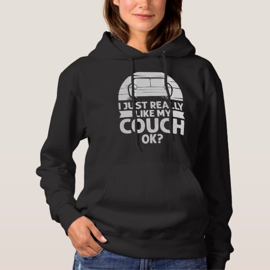 Couch citeert Sofa Potato Living Room Hoodie (Voorkant)