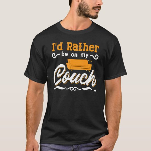 Couch citeert Sofa Potato Living Room T-shirt (Voorkant)