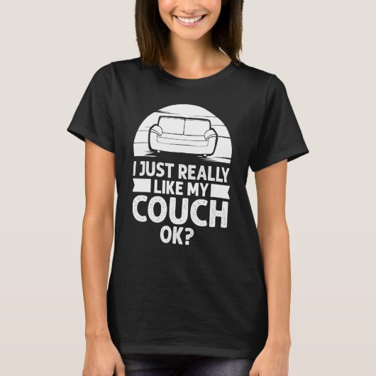 Couch citeert Sofa Potato Living Room T-shirt (Voorkant)