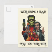  "Couch Cryptid Selfie Postcard" Cheesy Chicken Briefkaart (Voorkant / Achterkant)