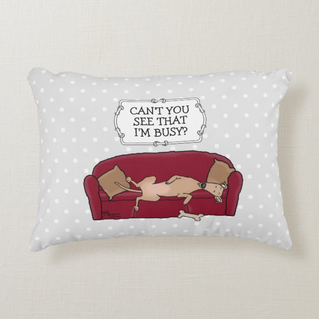 Couch Greyhound (flawn) Dog Lazy Slapende Funny Accent Kussen (Voorkant)