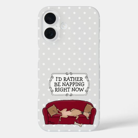 Couch Greyhound (flawn) Dog Lazy Slapende Funny Case-Mate iPhone Case (Achterkant)