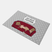 Couch Greyhound (flawn) Dog Lazy Slapende Funny Deurmat (Schuin)